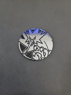 Pokemon TCG Zapdos Shiny Silver Mega Coin - Image 1