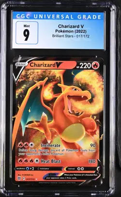 Pokemon Charizard V 017/172 CGC 9 Brilliant Stars Old Blue Label - Image 1