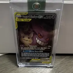 Pokemon Gengar & Mimikyu GX Ultra Rare TAG TEAM Alt Full Art Holo 165/181 HP 240 - Image 1