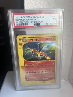 2001 Pokemon Japanese Charizard Holo Expedition 1st edition mint PSA 9 Rare - Image 3