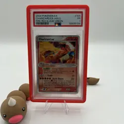 PSA 1 PR 2004 Pokemon EX Fire Red & Leaf Green Charizard EX Holo Foil 105/112 - Image 1