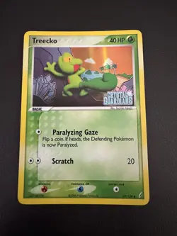 POKEMON TCG TREECKO 67/100 EX CRYSTAL GUARDIAN COMMON STAMPED REVERSE FOIL!! - Image 1