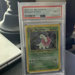 PSA 8 Meganium Holo Rare Neo Genesis 10/111 Mint Pokemon Card 2000 - Image 4