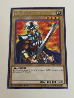 Yugioh - Celtic Guardian x 3 - 1st Edition Rare LP - Free Holographic Card - Image 2