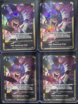 One Piece TCG Hair Removal Fist OP12-098 Premium Collection Alt Art Playset NM - Image 1