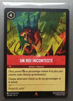 Carte LORCANA FR - Chapitre 4 129/204 Un Roi inconteste - Rare non Foil Neuf - Image 1
