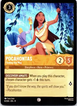 Disney Lorcana Pocahontas - Finding the Way Winterspell Common #8/204 NM - Image 1