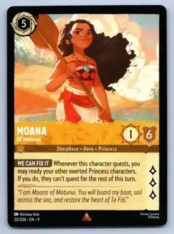 Disney Lorcana Moana - Of Motunui The First Chapter Rare #14/204 NM - Image 1