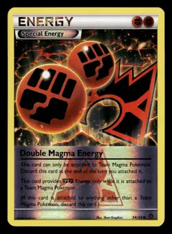 Double Magma Energy 34/34 Reverse Holo Double Crisis Pokemon Card - Image 1