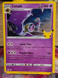 Lunala - 015/025 - 25th Celebrations Anniversary - Pokemon Card - Image 1