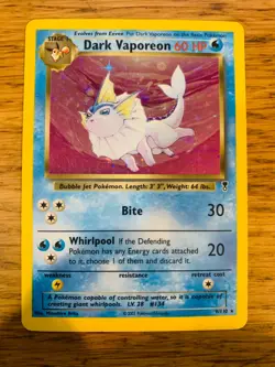 Dark Vaporeon (9/110) Holo Legendary Collection Pokemon Card! FAST P&P! - Image 2