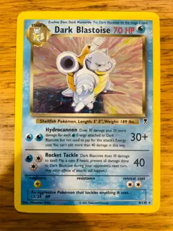 NEAR MINT! Dark Blastoise (4/110) Holo Legendary Collection Pokemon Card! - Image 2