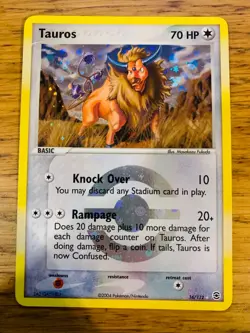 NM! Tauros (16/112) EX Fire Red & Leaf Green Reverse Holo Rare Pokemon Card! - Image 1