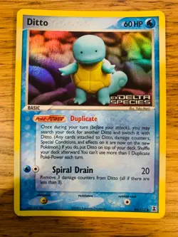 NM! Ditto (64/113) EX Delta Species Stamped Reverse Uncommon Rare Pokemon Card! - Image 1