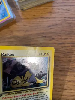 EXCELLENT! 1st Edition Raikou (13/64) Holo Neo Revelation Pokemon Card! - Image 3