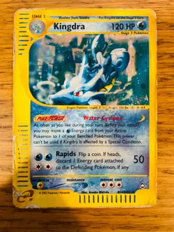 DAMAGED! Kingdra (H14/H32) Holo Aquapolis Pokemon Card! FAST & FREE P&P! - Image 1
