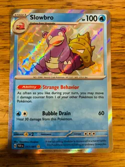 NM! Slowbro (117/091) Paldean Fates Baby Shiny Rare Pokemon Card! FREE P&P! - Image 1