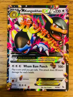 NM! Mega M Kangaskhan EX (79/106) XY Flashfire Ultra Rare Holo Pokemon Card! - Image 1