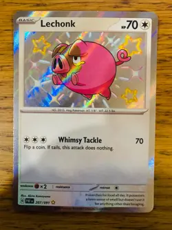 NM! Lechonk (207/091) Paldean Fates Baby Shiny Rare Pokemon Card! FREE P&P! - Image 1