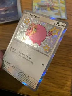 NM! Lechonk (207/091) Paldean Fates Baby Shiny Rare Pokemon Card! FREE P&P! - Image 4