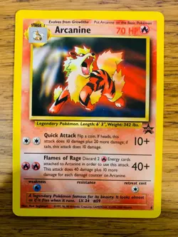 Arcanine No.6 WOTC Black Star Promo Pokemon Card! FAST & FREE P&P! - Image 2