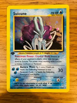 NEAR MINT! 1st Edition Suicune (14/64) Holo Neo Revelation Pokemon Card! - Image 1