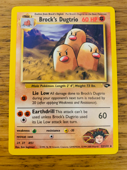 Brock's Dugtrio (22/132) Rare Gym Challenge Set Pokemon Card! FREE P&P! - Image 1