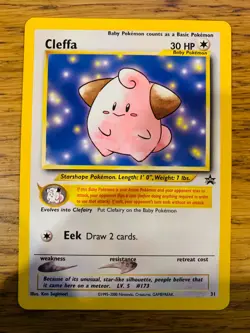 Cleffa No.31 WOTC Black Star Promo Rare Pokemon Card! FAST & FREE P&P! - Image 1