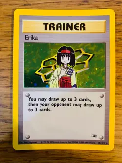 Erika Trainer (16/132) Holo Gym Heroes Pokemon Card! FREE P&P! - Image 1