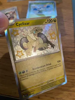 NEAR MINT! Cyclizar (195/091) Paldean Fates Baby Shiny Rare Pokemon Card! - Image 3