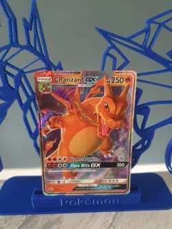 Pokemon TCG Card Charizard GX SM211 Hidden Fates Promo Half Art Rare Black Star - Image 1
