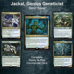 Jackal, Genius Geneticist Magic MTG Commander Simic Spew hydras token Deck EDH - Image 1