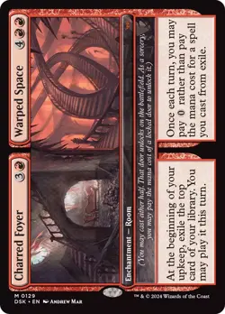 1x CHARRED FOYER WARPED SPACE - Duskmourn - MTG - Magic the Gathering - Image 1