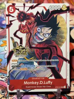 MONKEY D LUFFY - One Piece ST01-012 - PROMO Super Rare SR - 3rd Anniversary - Image 1