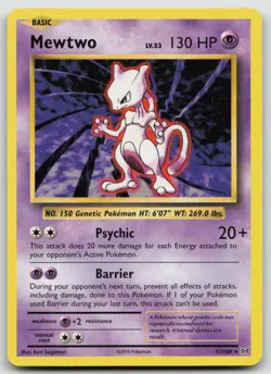 Mewtwo 51/108 XY - Evolutions Rare Pokemon TCG Card - Image 1