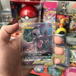 Mewtwo & Mew GX 034/150 CSM2bC Chinese Tag Team Holo Pokemon Card - Image 1