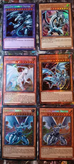 Yu-Gi-Oh! Blue-Eyes Dragon Holo Card Lot 6 Cards - Image 3
