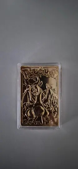 Pokemon Charizard 23K Gold Plated Trading Card Pokeball (1999 Burger King) - Image 2