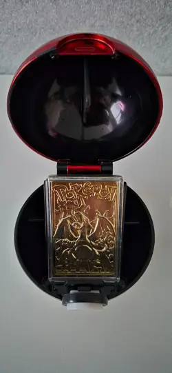 Pokemon Charizard 23K Gold Plated Trading Card Pokeball (1999 Burger King) - Image 4