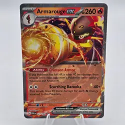 Pokemon TCG Armarouge ex 027/182 Paradox Rift Double Rare Holo Trading Card - Image 1