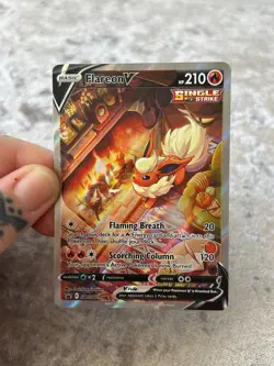 Flareon V SWSH Black Star Promo #SWSH179 Pokemon Card TCG Full Art Holo - Image 3