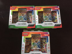 x3 Pokemon Trading Card Game - First Partner Illustration Collection - Series 1 - Image 1