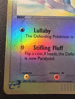 Swablu 75/97 EX Dragon Pokemon Card Reverse Holo Foil Rare MP - Image 5