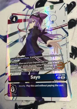 Digimon Card Game Sayo BT22-102 Secret Rare Cyber Eden - Image 1