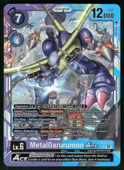 MetalGarurumon ACE Super Rare Starter Deck 21: Hero of Hope Release Event Cards - Image 1