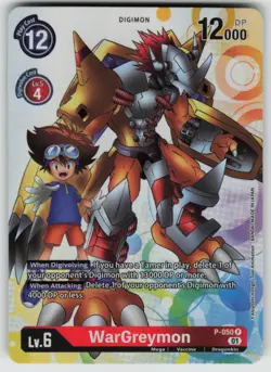WarGreymon Promo Digimon Promotion Cards P-050 P LP - Image 1