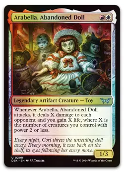 Arabella, Abandoned Doll #208 (Foil) (NM) Duskmourn DSK Magic MTG - Image 1