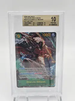 2026 One Piece The Azure of Sea's Seven OP14119 Dracule Mihawk Alt Art BGS 10 - Image 1