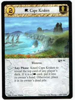 1x A Game of Thrones CCG AGOT Five Kings Edition Card - Cape Kraken #R94 RARE - Image 1