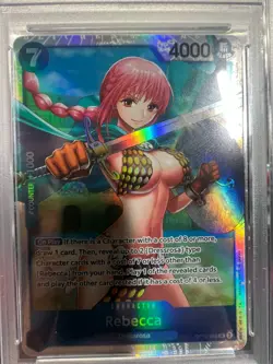 2025 One Piece OP 10-058 En Super Rare Rebecca PSA 10 - Image 3